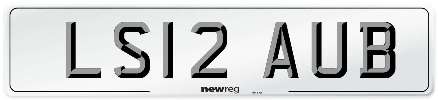 LS12 AUB Number Plate from New Reg